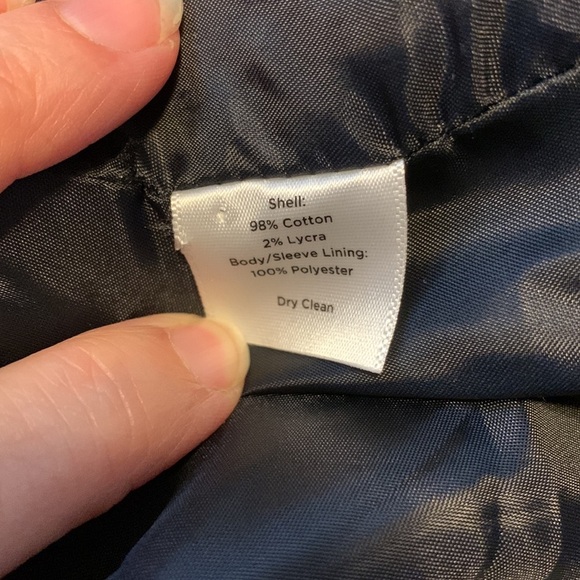Talbots black velvet riding coat blazer size 8 petite 1 button button pockets - Picture 9 of 10